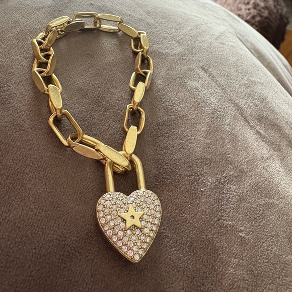 Dior Gold Heart Lock Necklace and matching bracelet - Picture 5 of 11